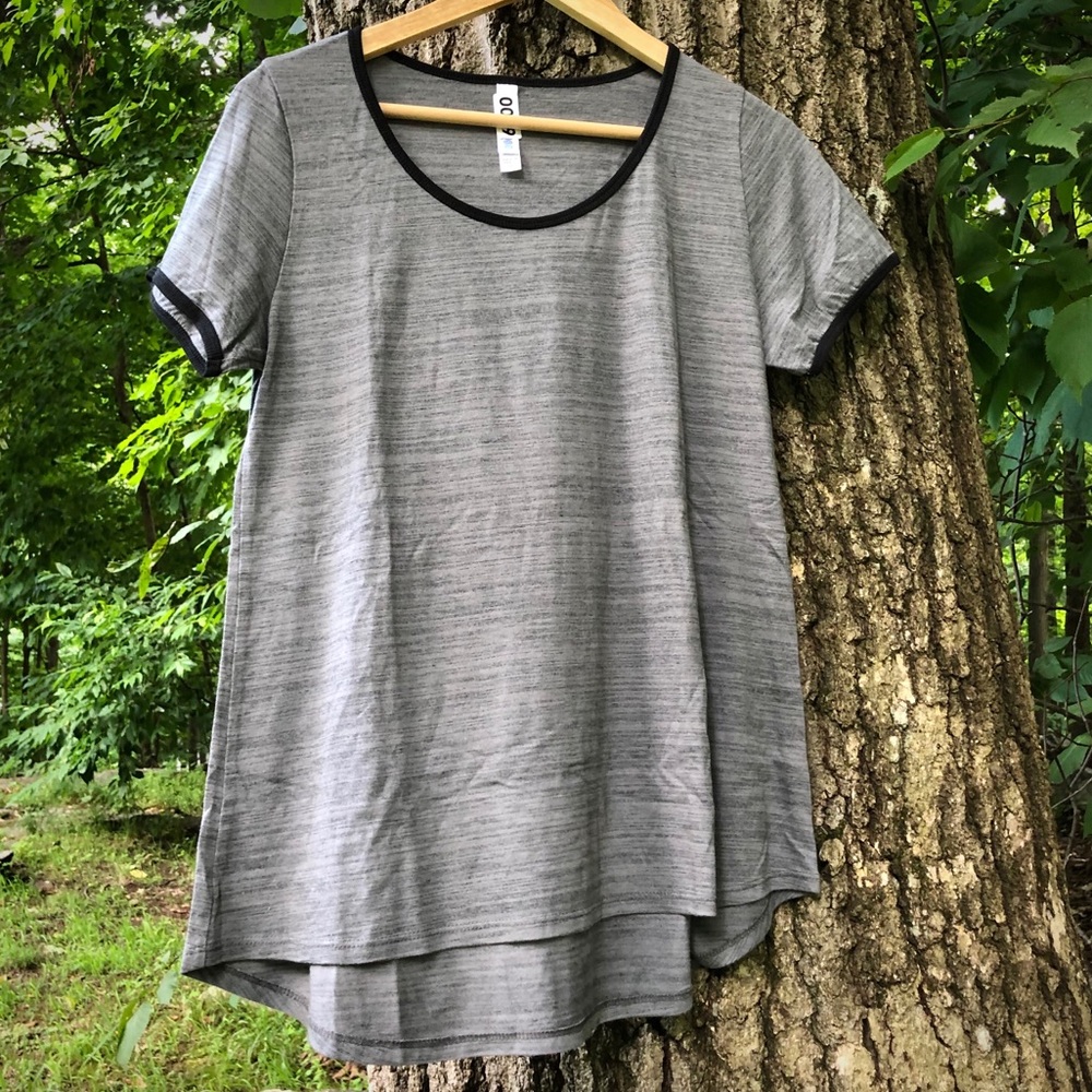 LLR classic tee with collar/sleeve piping
